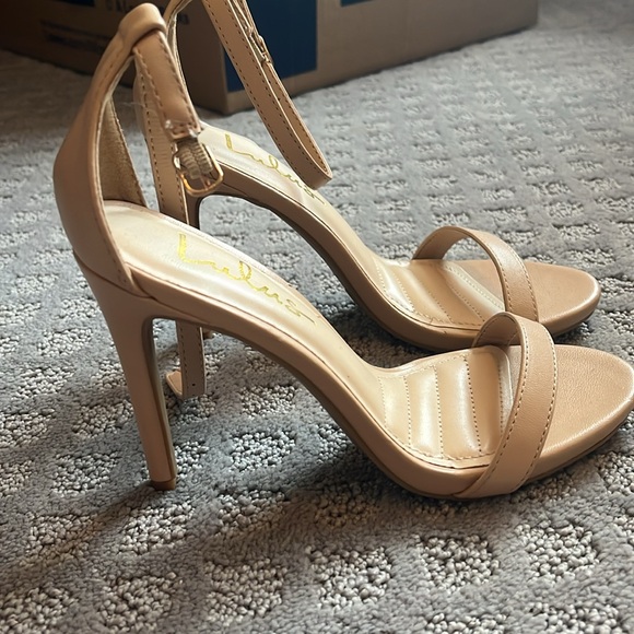 Lulus Loveliness Light Nude Ankle Strap Heels - Picture 2 of 4